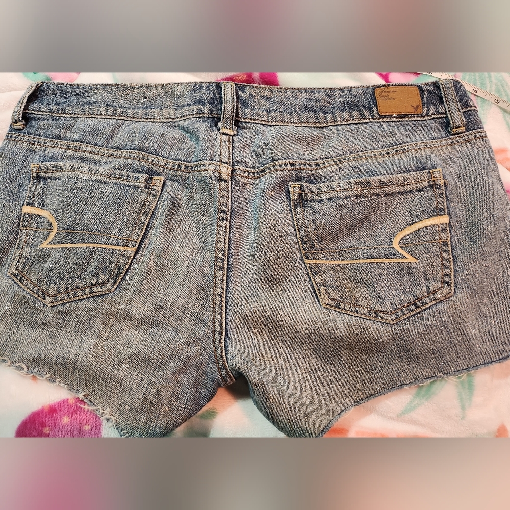 139. 3 for $35 - American Eagle denim glittery shorts - Picture 4 of 4